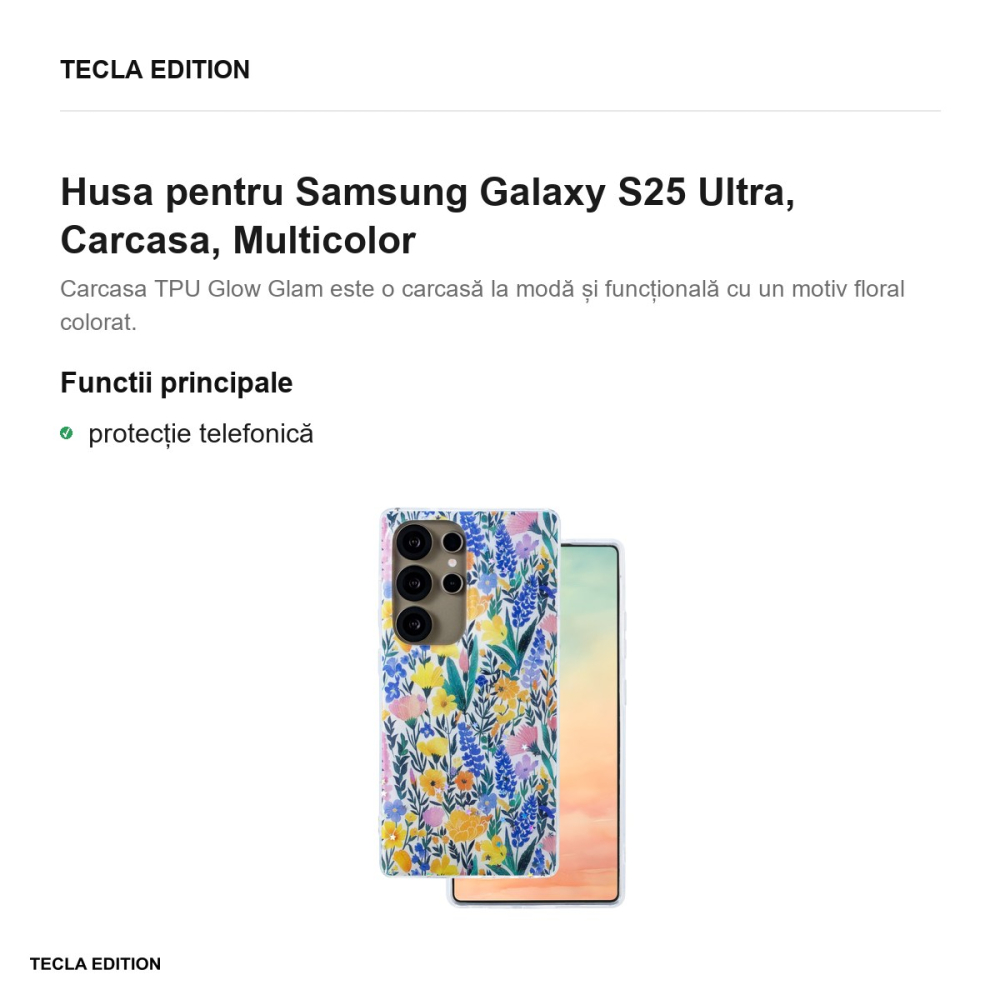 Husa Glow Glam rustic pentru Samsung Galaxy S25 Ultra, Carcasa, Multicolor [2]