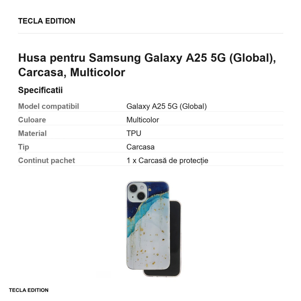 Husa Gold Glam iceberg pentru Samsung Galaxy A25 5G (Global), Carcasa, Multicolor [3]