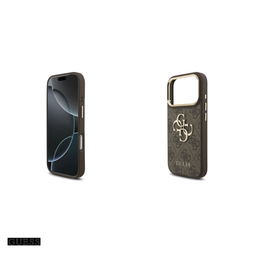 Husa Guess 4g Big 4g Classic Logo Big Strap pentru iPhone 17 Pro, Carcasa, Maro [5]