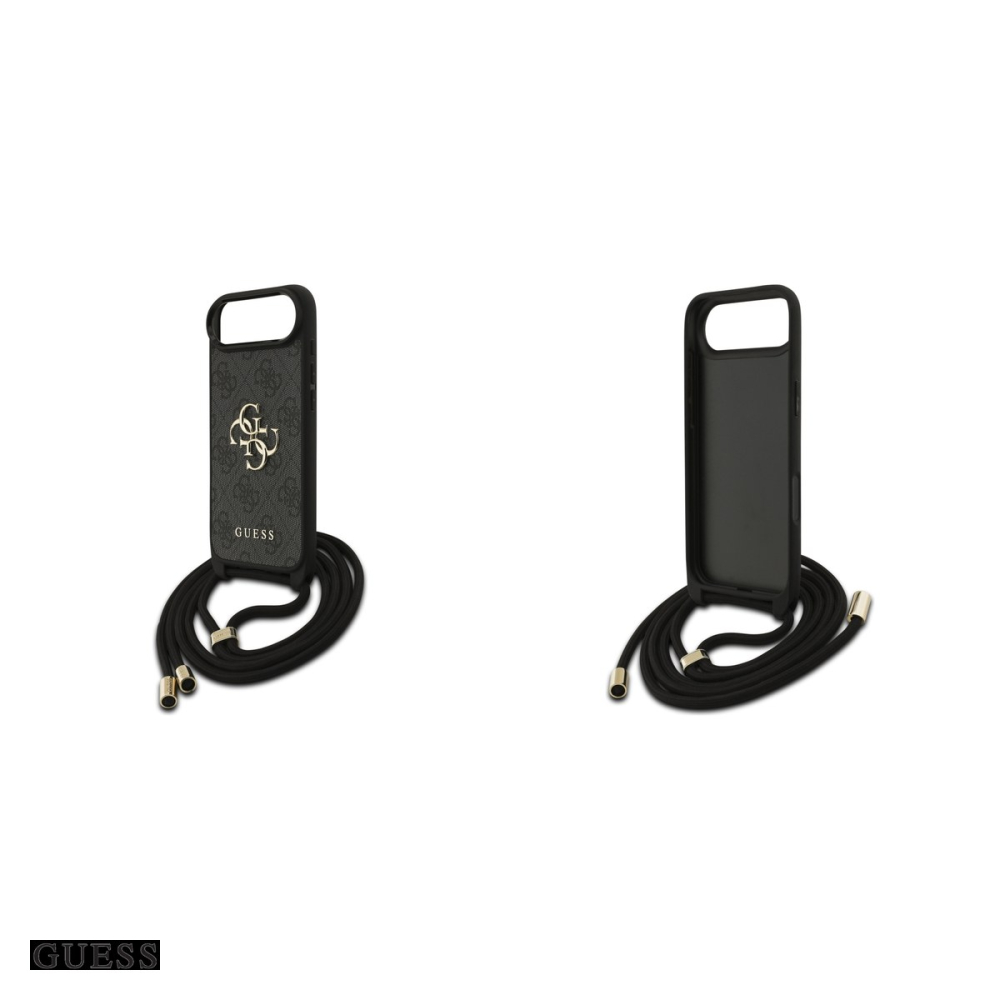 Husa Guess 4g Big Logo Cord Stap Crossbody pentru iPhone 17 Air, Carcasa, Negru [5]