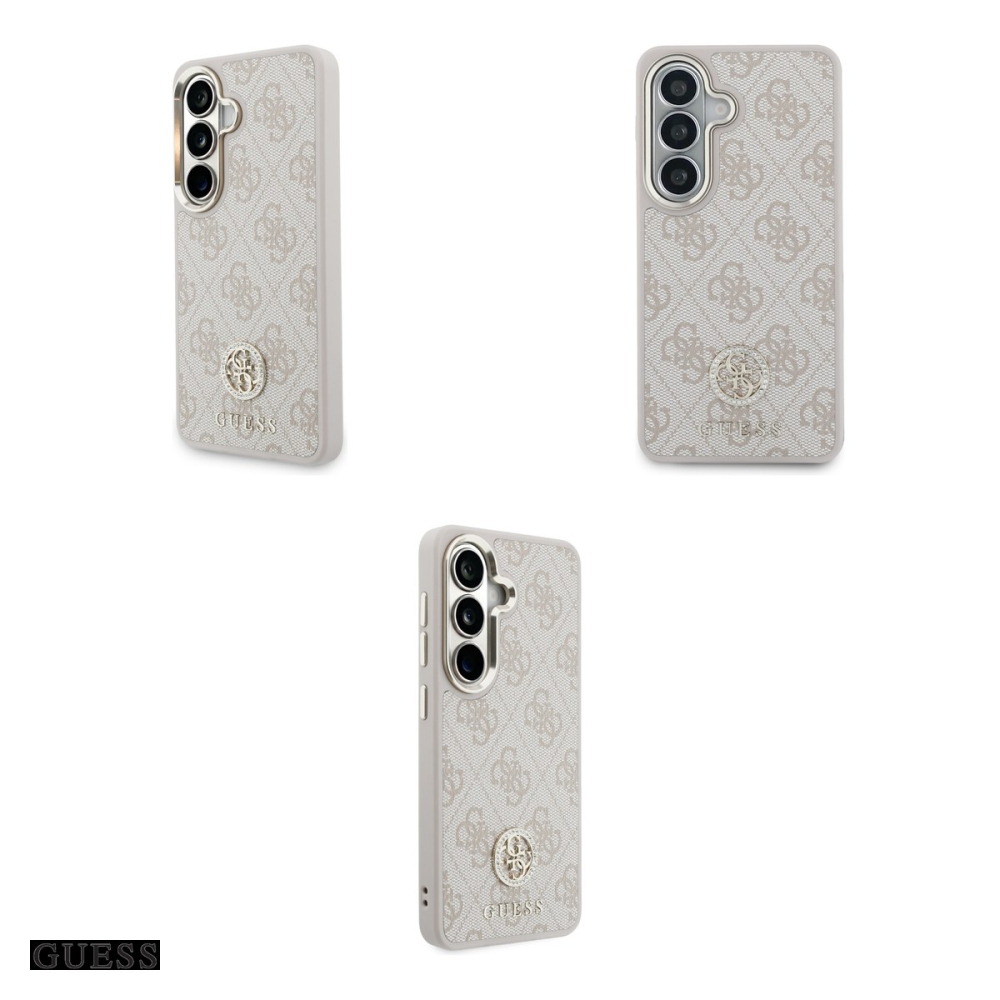 Husa Guess 4g Big Rhinestone Triangle Strap pentru Samsung Galaxy S26, Carcasa magnetica, Roz [4]