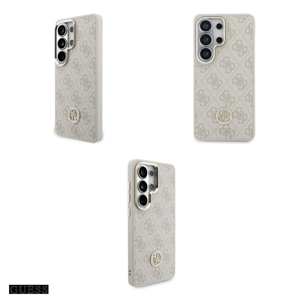Husa Guess 4g Big Rhinestone Triangle Strap pentru Samsung Galaxy S26 Ultra, Carcasa magnetica, Roz [4]