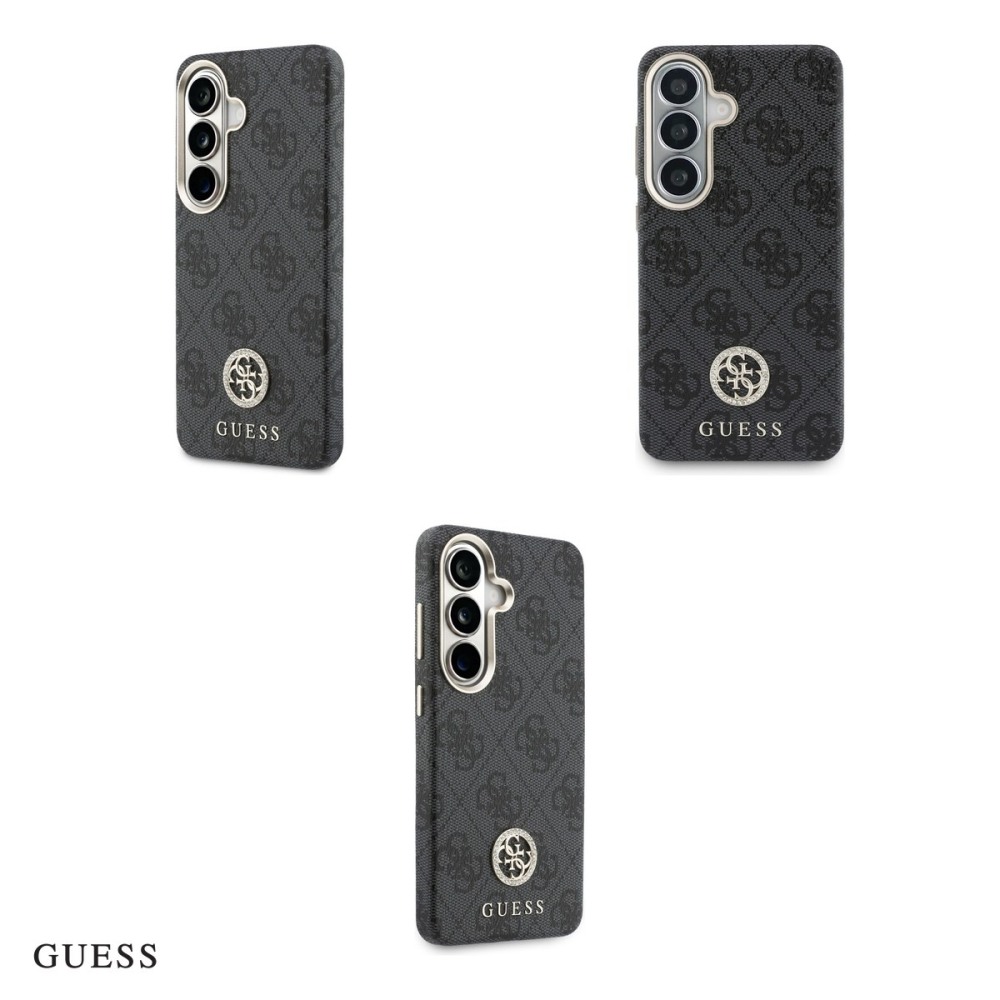 Husa Guess 4g Rhinestone Round Logo pentru Samsung Galaxy S26, Carcasa magnetica, Negru [4]
