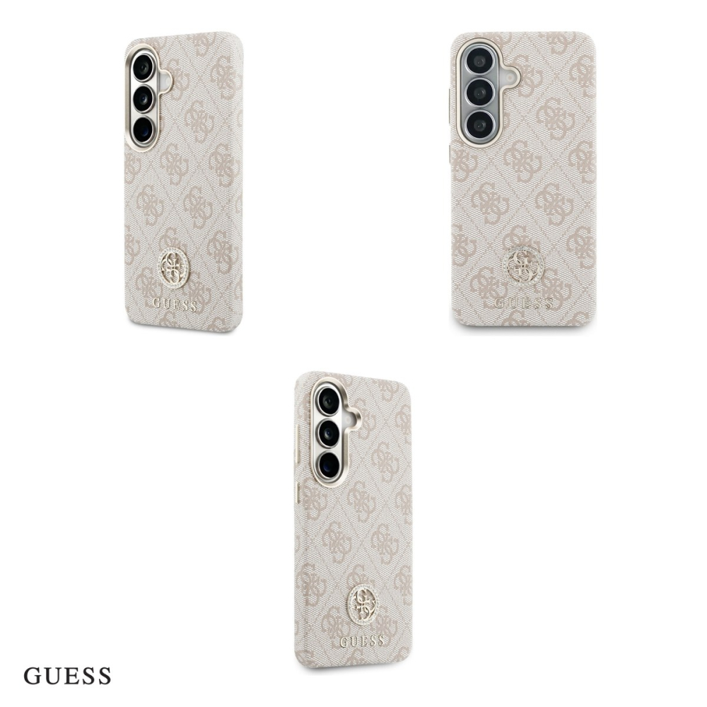 Husa Guess 4g Rhinestone Round Logo pentru Samsung Galaxy S26, Carcasa magnetica, Roz [4]