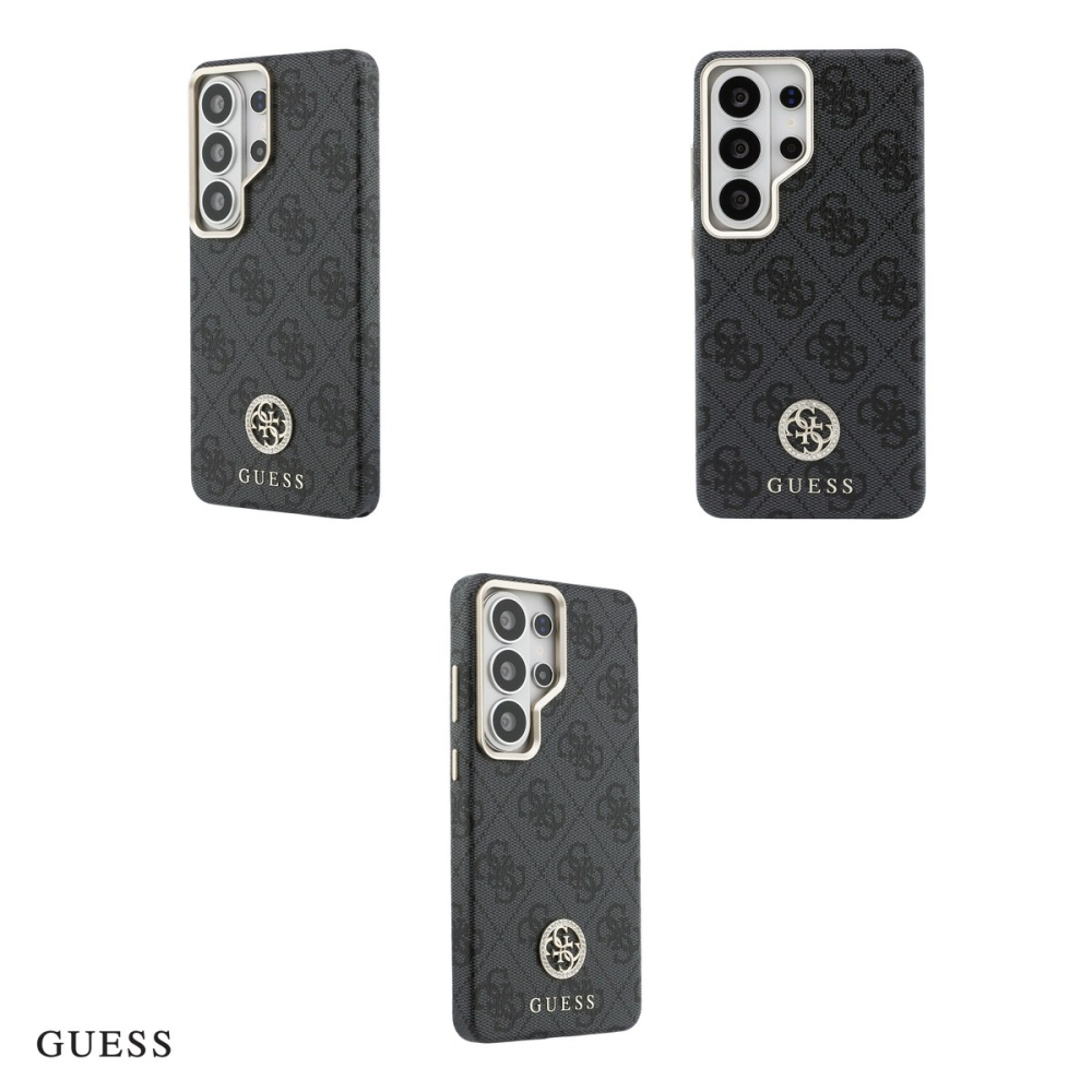 Husa Guess 4g Rhinestone Round Logo pentru Samsung Galaxy S26 Ultra, Carcasa magnetica, Negru [4]