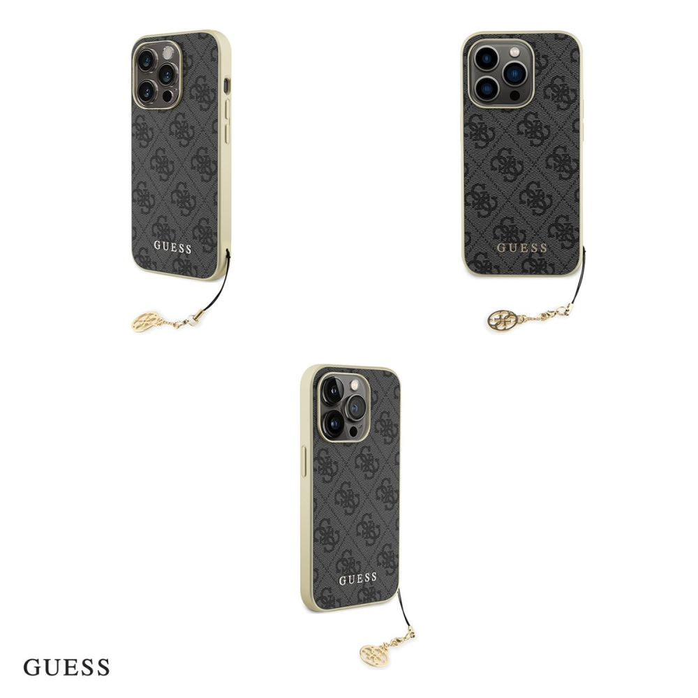 Husa Guess Charms Collection pentru iPhone 15 Pro, Carcasa, Gri [4]