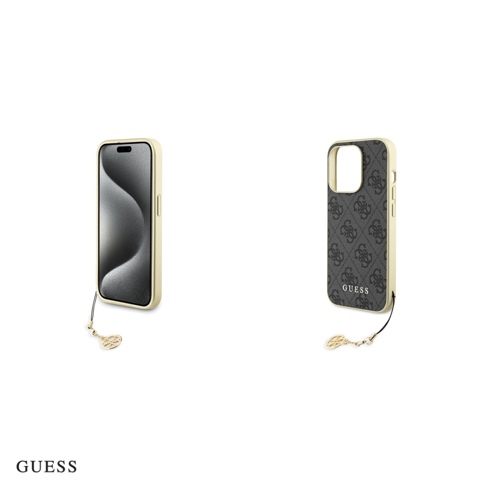 Husa Guess Charms Collection pentru iPhone 15 Pro, Carcasa, Gri [5]