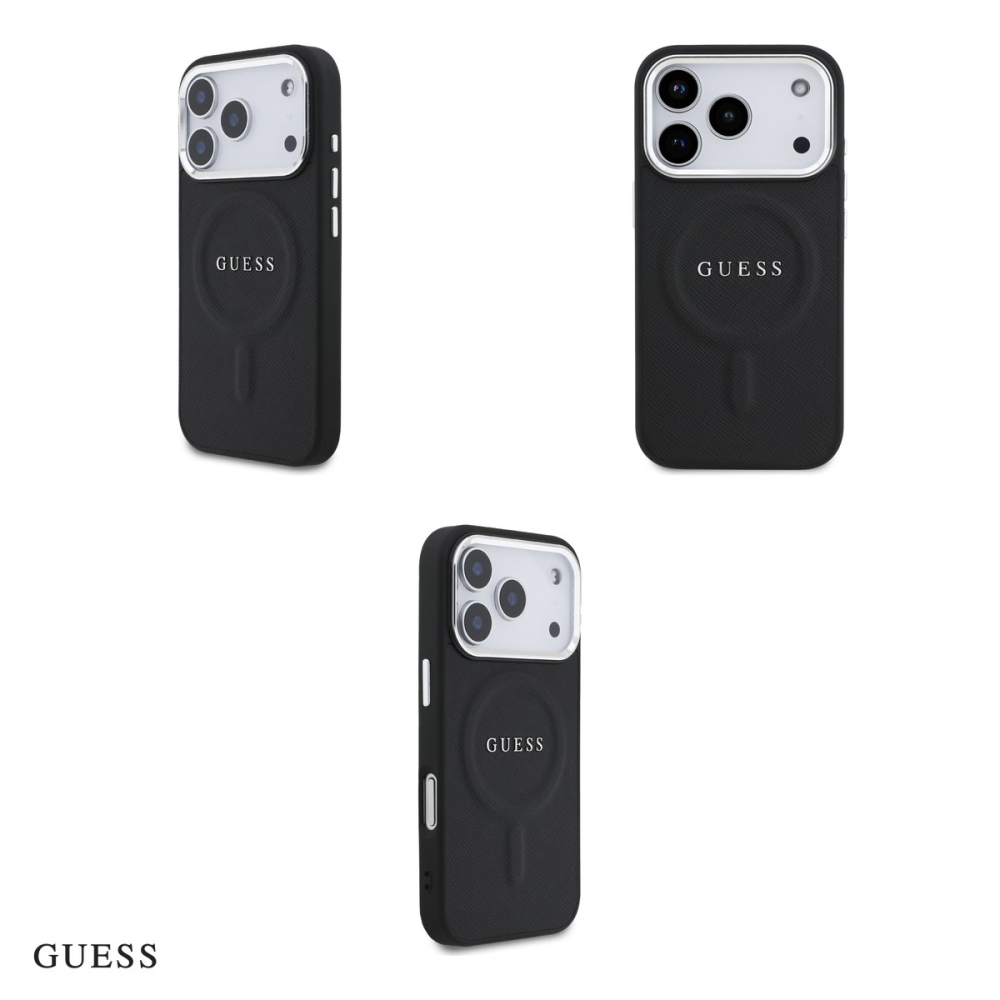 Husa Guess Classic Logo pentru iPhone 17 Pro, Carcasa magnetica, Negru [4]