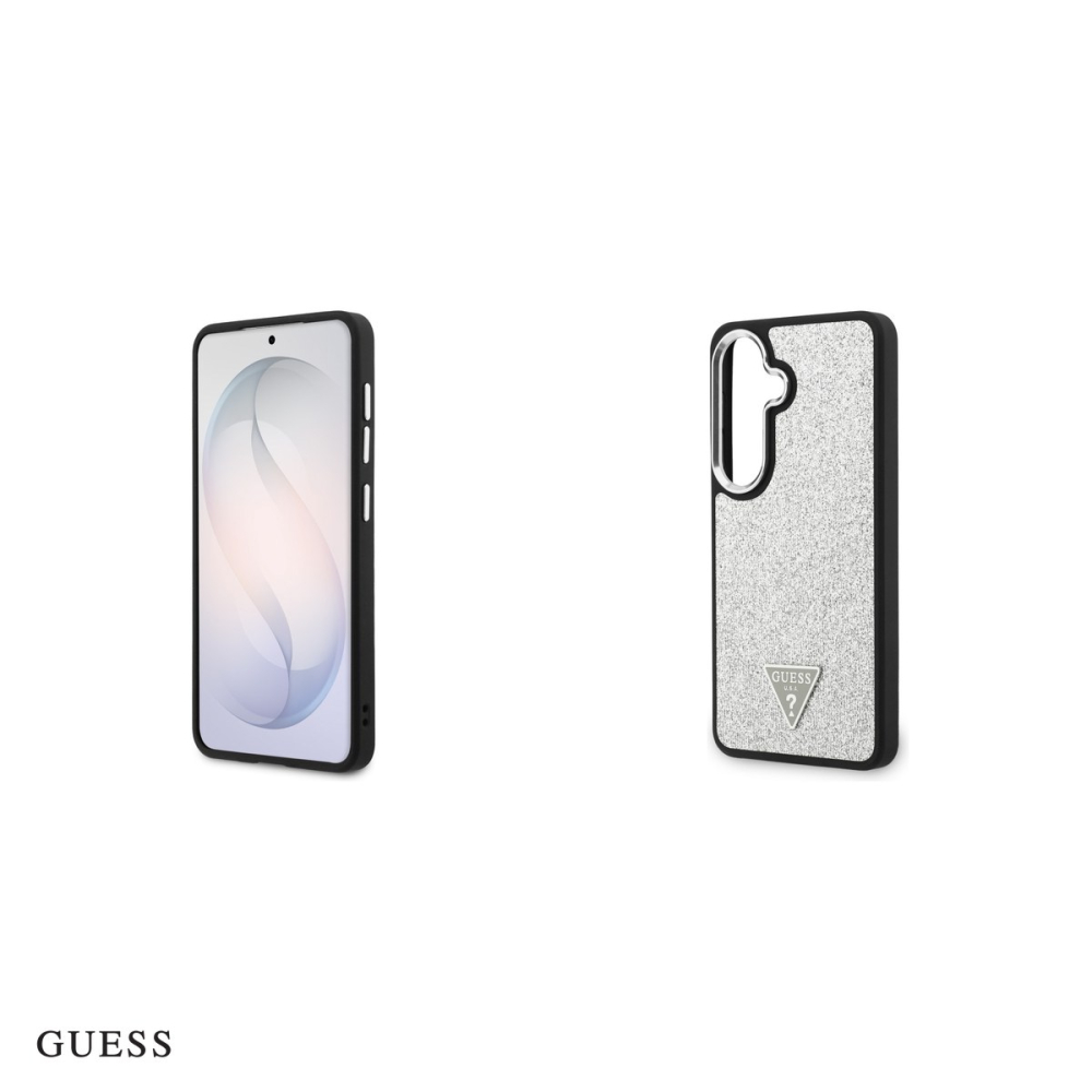 Husa Guess Fixed Glitter Triangle pentru Samsung Galaxy S26, Carcasa magnetica, Argintiu [5]