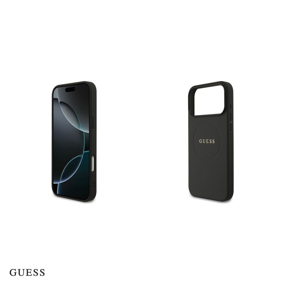 Husa Guess Grained Ring pentru iPhone 17 Pro Max, Carcasa magnetica, Negru [5]