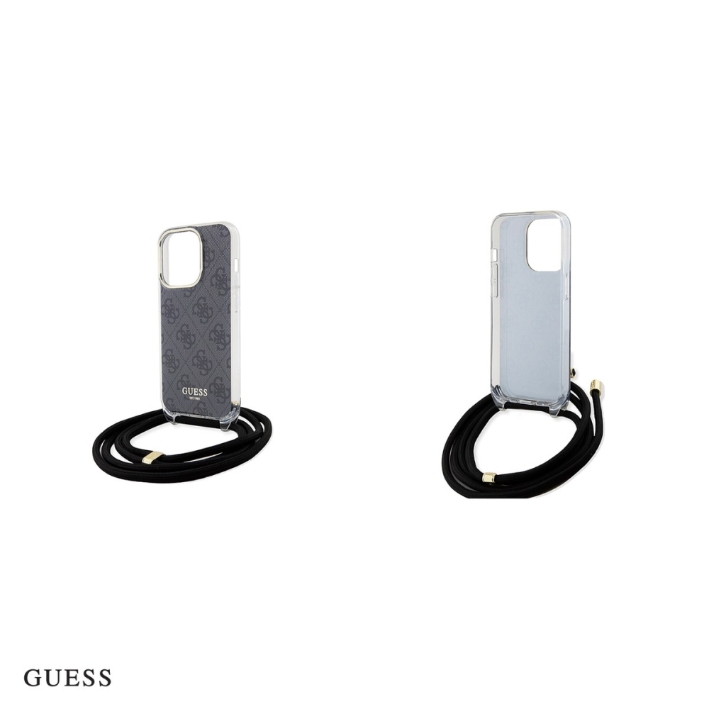 Husa Guess Hc Crossbody Cord Print pentru iPhone 15 Pro, Carcasa, Negru [5]