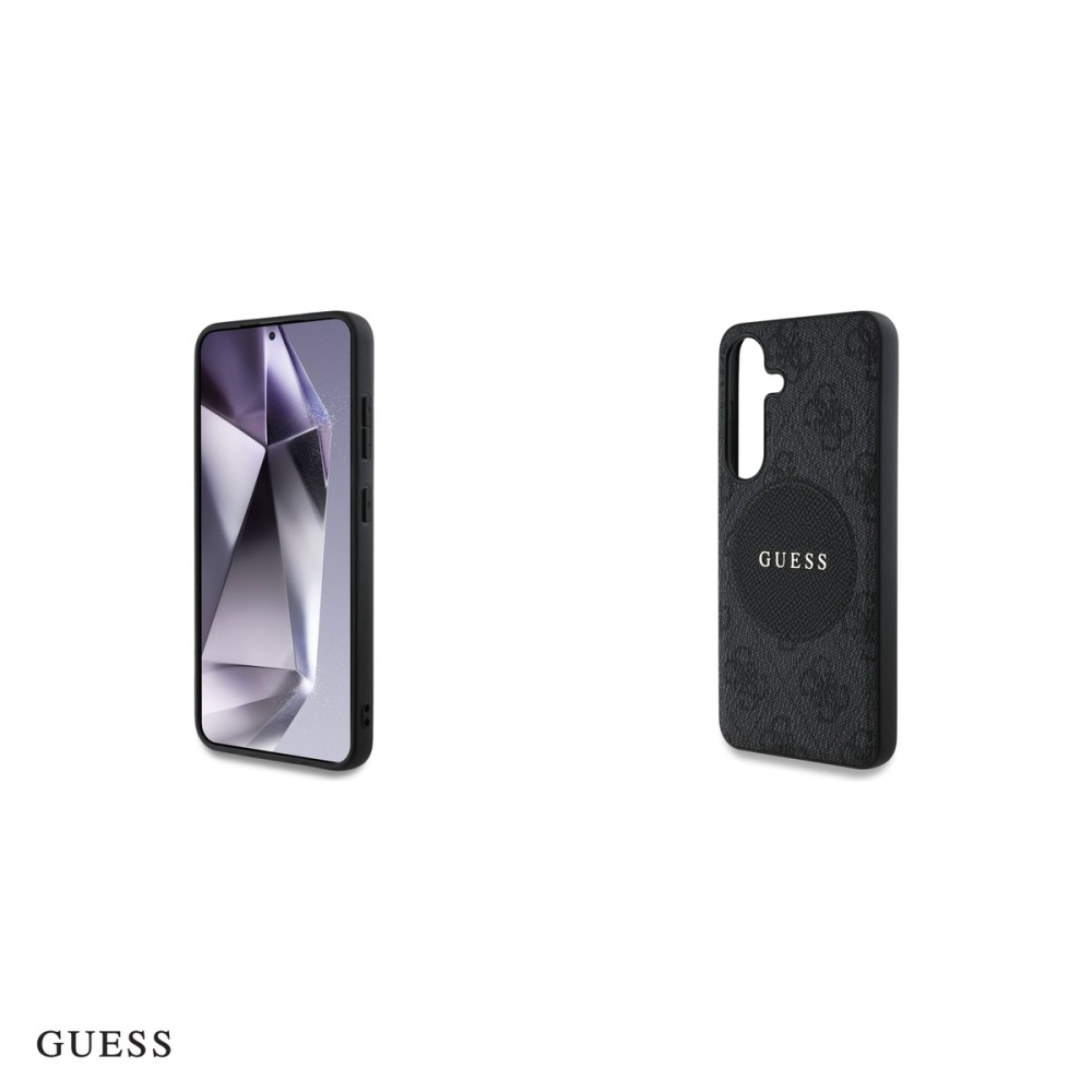 Husa Guess Hc PU 4g Circle Classic Logo pentru Samsung Galaxy S25, Carcasa magnetica, Negru [5]