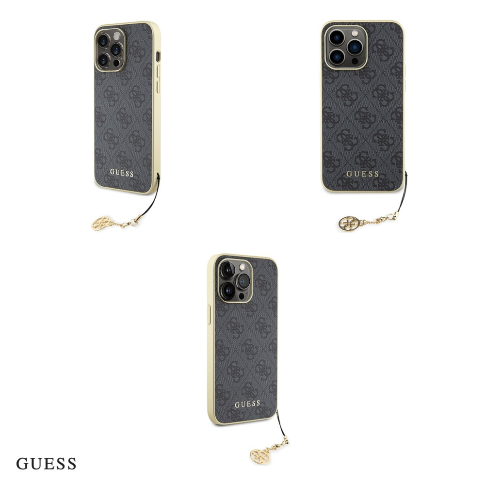 Husa Guess Hc PU Charm pentru iPhone 15 Pro Max, Carcasa, Gri [4]