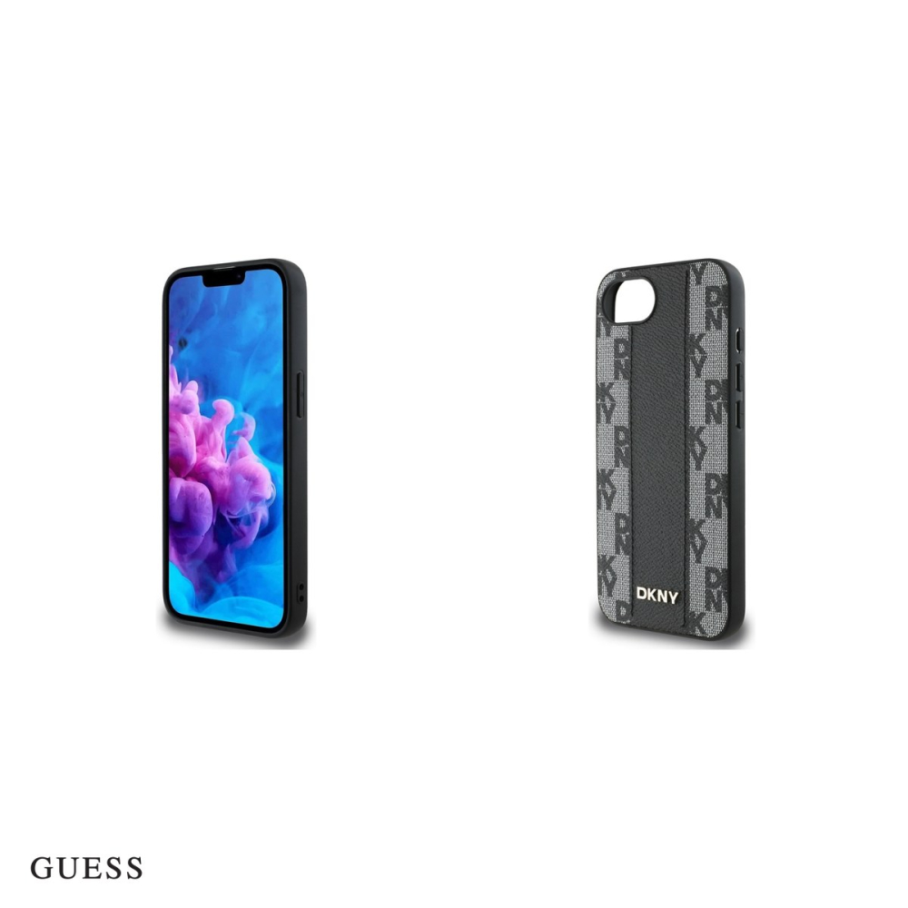 Husa Guess Hc PU Checkered Pattern pentru iPhone 16e, Carcasa magnetica, Negru [5]