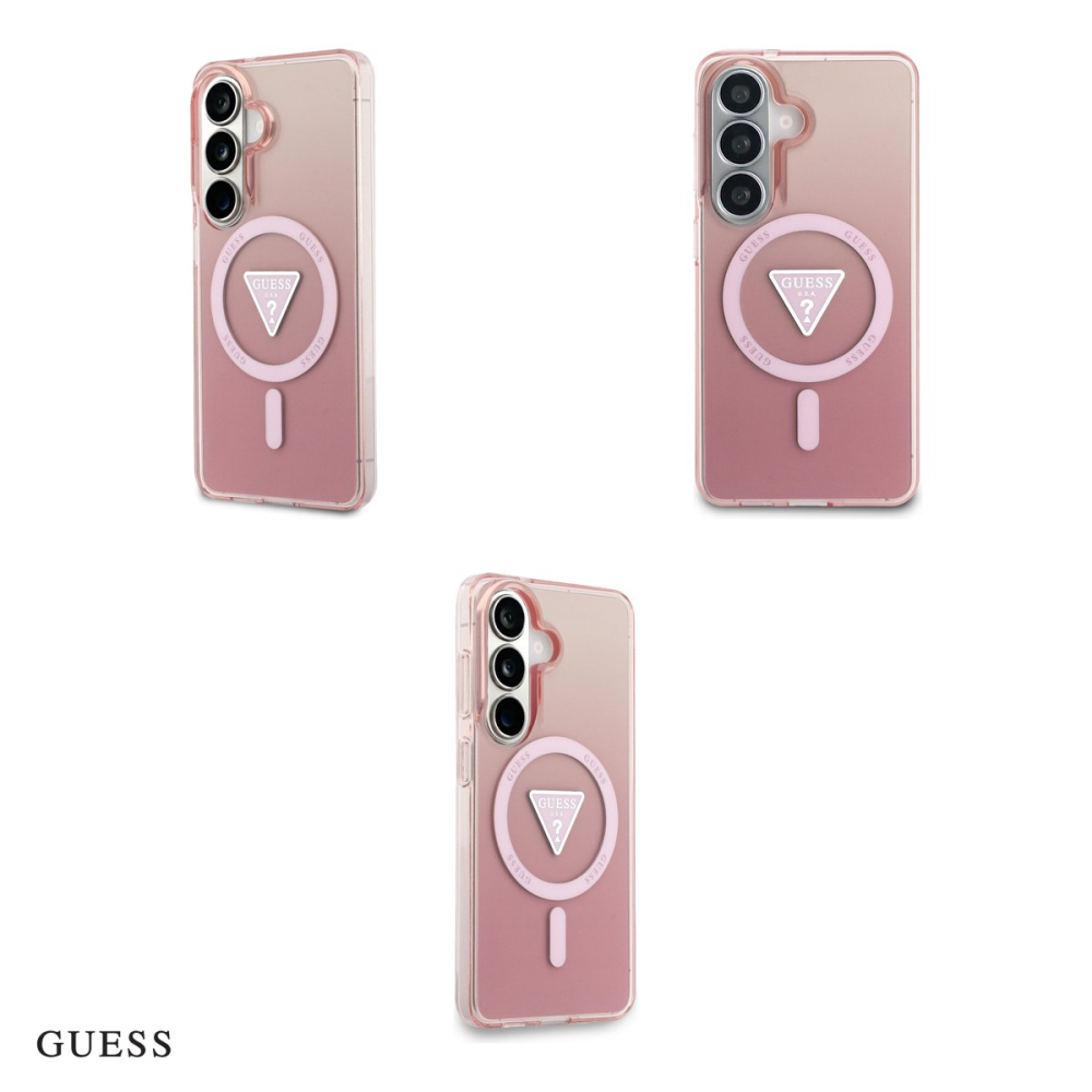 Husa Guess Iml Gradient Triangle pentru Samsung Galaxy S26, Carcasa magnetica, Roz [4]