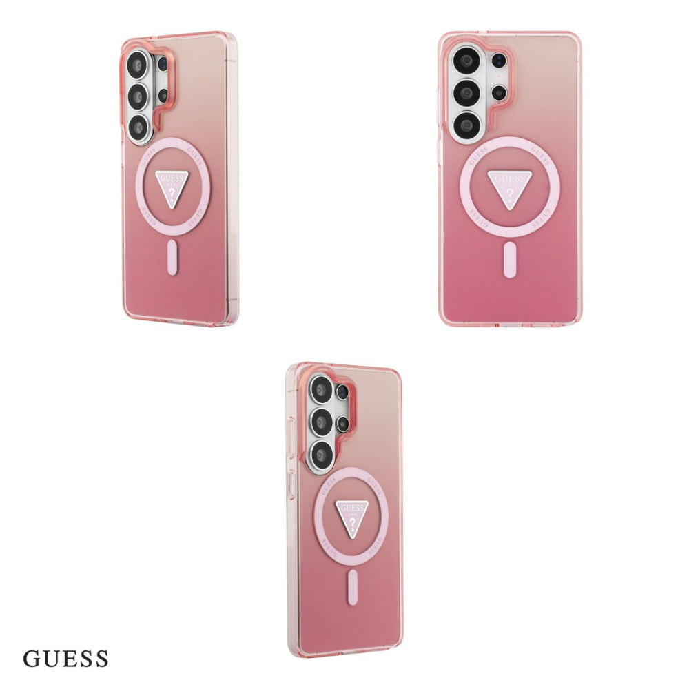 Husa Guess Iml Gradient Triangle pentru Samsung Galaxy S26 Ultra, Carcasa magnetica, Roz [4]