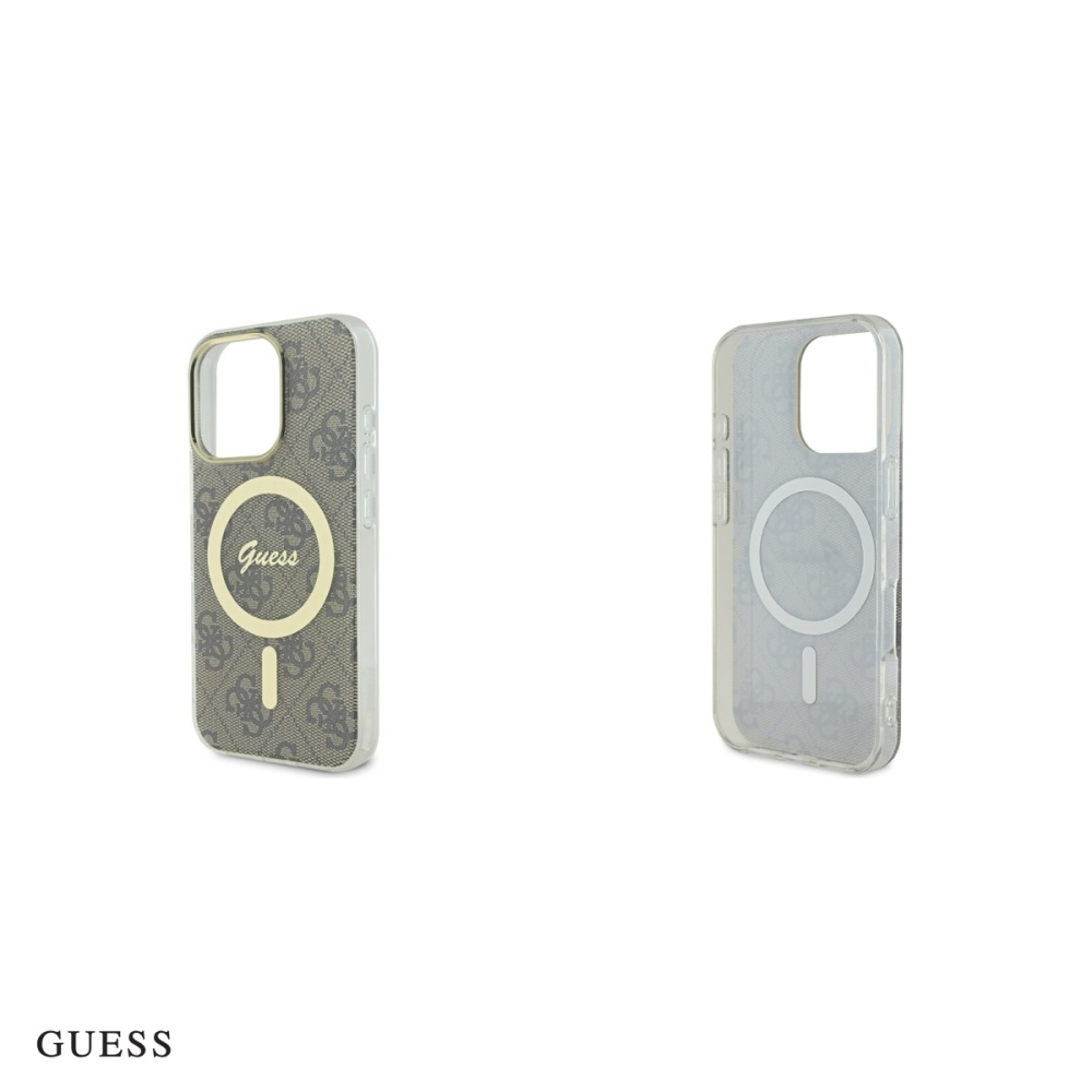 Husa Guess Iml pentru iPhone 16 Pro, Carcasa magnetica, Maro [5]