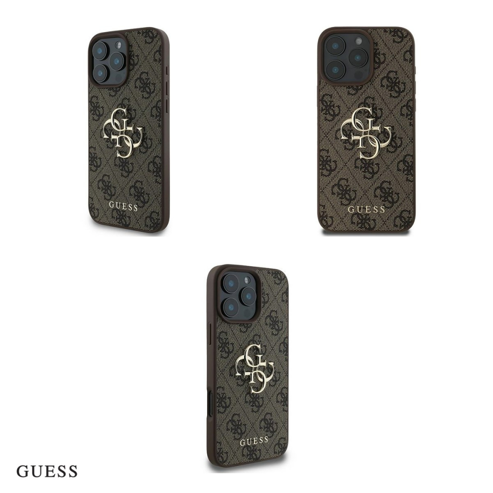 Husa Guess Logo pentru iPhone 16 Pro, Carcasa, Maro [4]