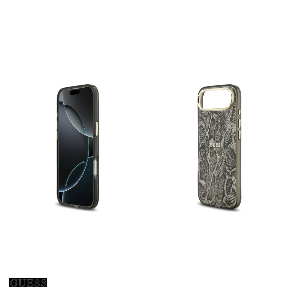 Husa Guess Python Pattern pentru iPhone 17 Air, Carcasa magnetica, Negru [5]