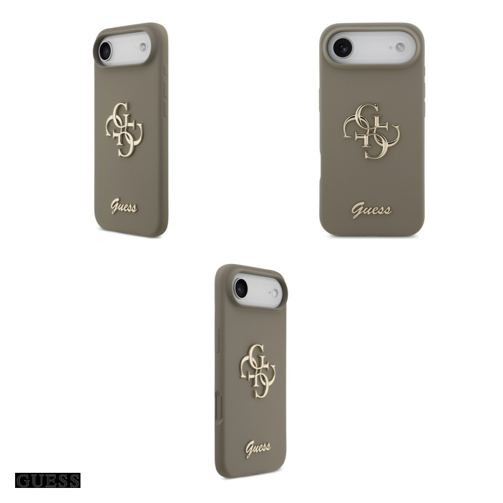 Husa Guess Silicone Big 4g Script pentru iPhone 17 Air, Carcasa, Maro [4]