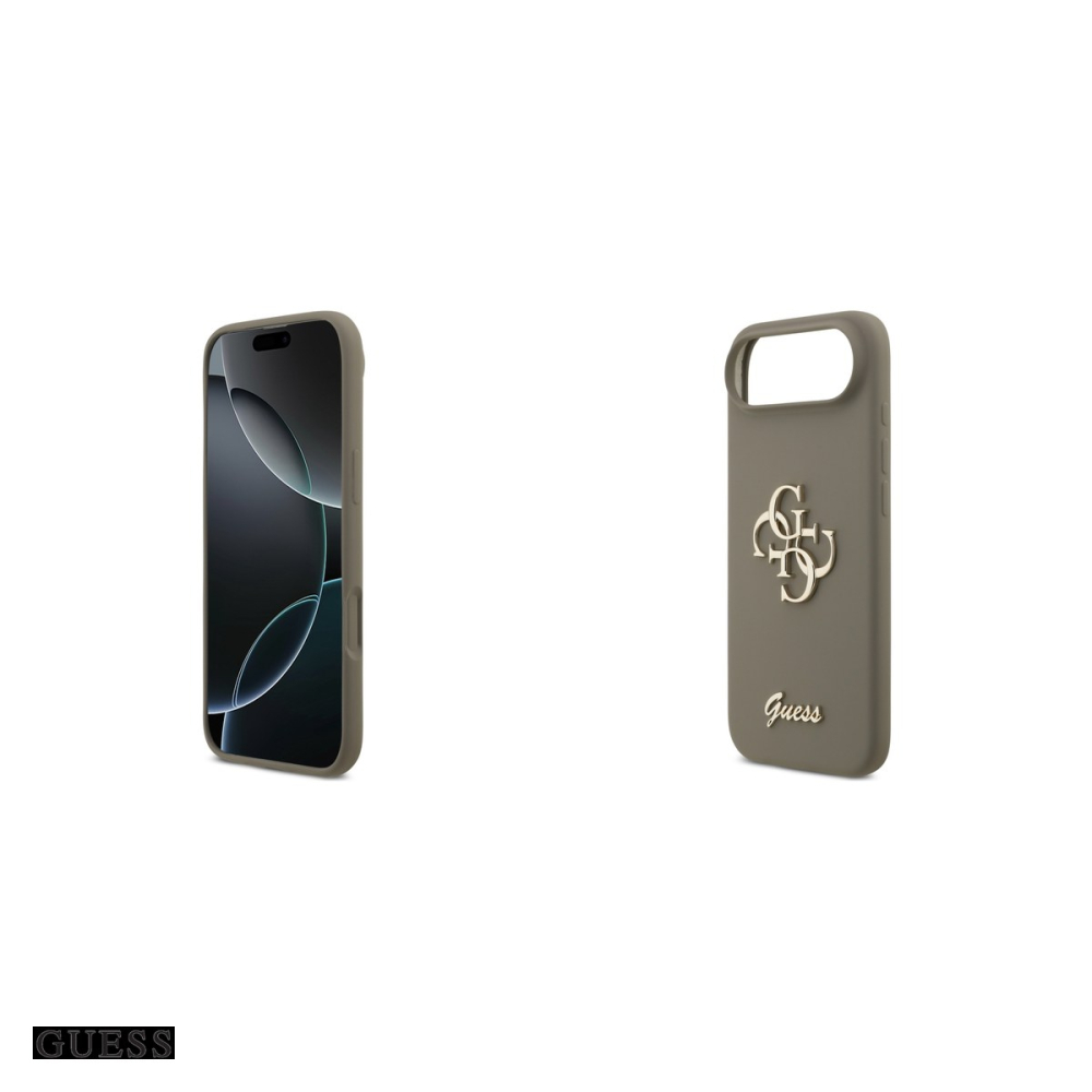 Husa Guess Silicone Big 4g Script pentru iPhone 17 Air, Carcasa, Maro [5]