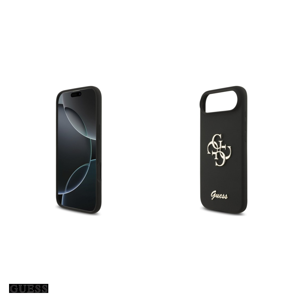 Husa Guess Silicone Big 4g Script pentru iPhone 17 Air, Carcasa, Negru [5]