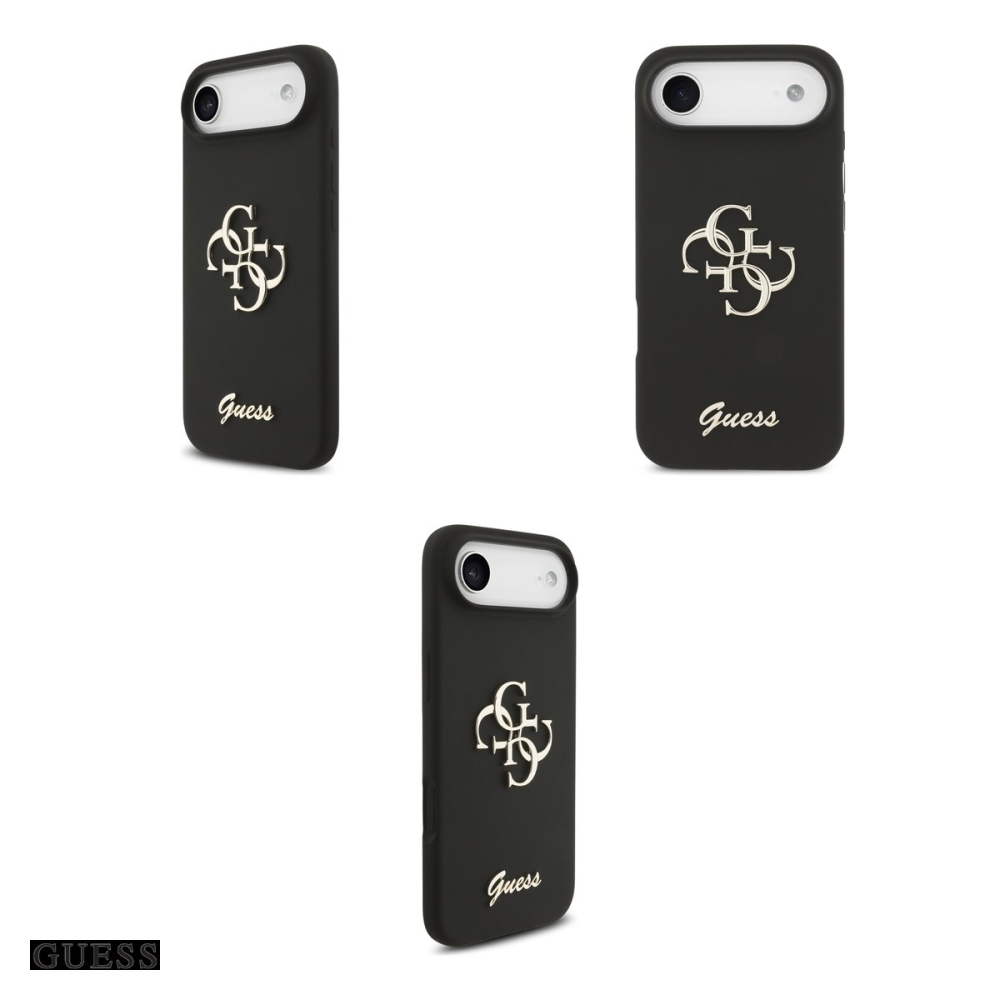 Husa Guess Silicone Big 4g Script pentru iPhone 17 Air, Carcasa, Negru [4]