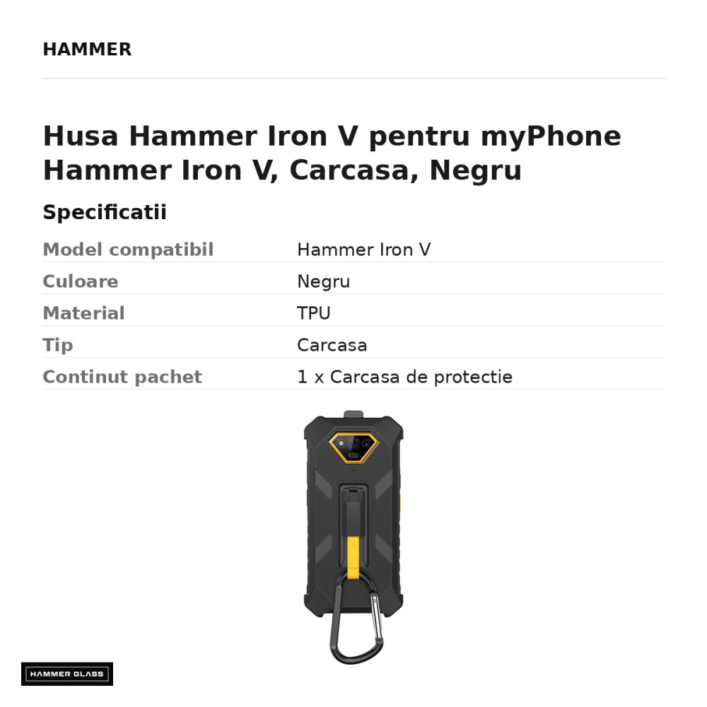 Husa Hammer Iron V pentru myPhone Hammer Iron V, Carcasa, Negru [3]