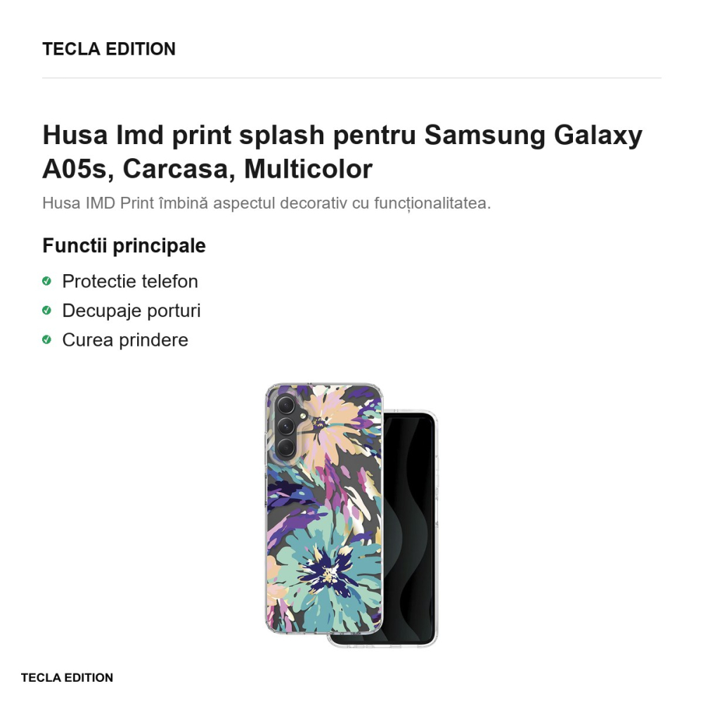 Husa Imd print splash pentru Samsung Galaxy A05s, Carcasa, Multicolor [2]