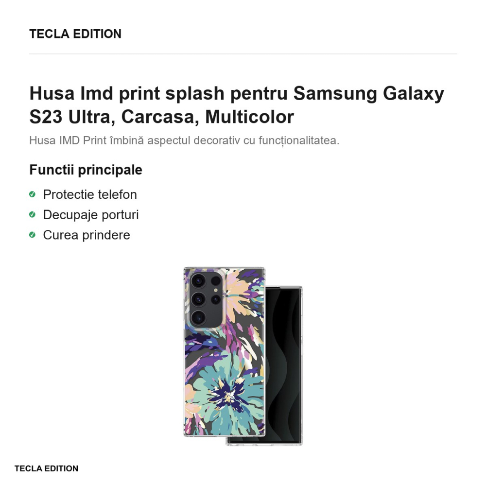 Husa Imd print splash pentru Samsung Galaxy S23 Ultra, Carcasa, Multicolor [2]