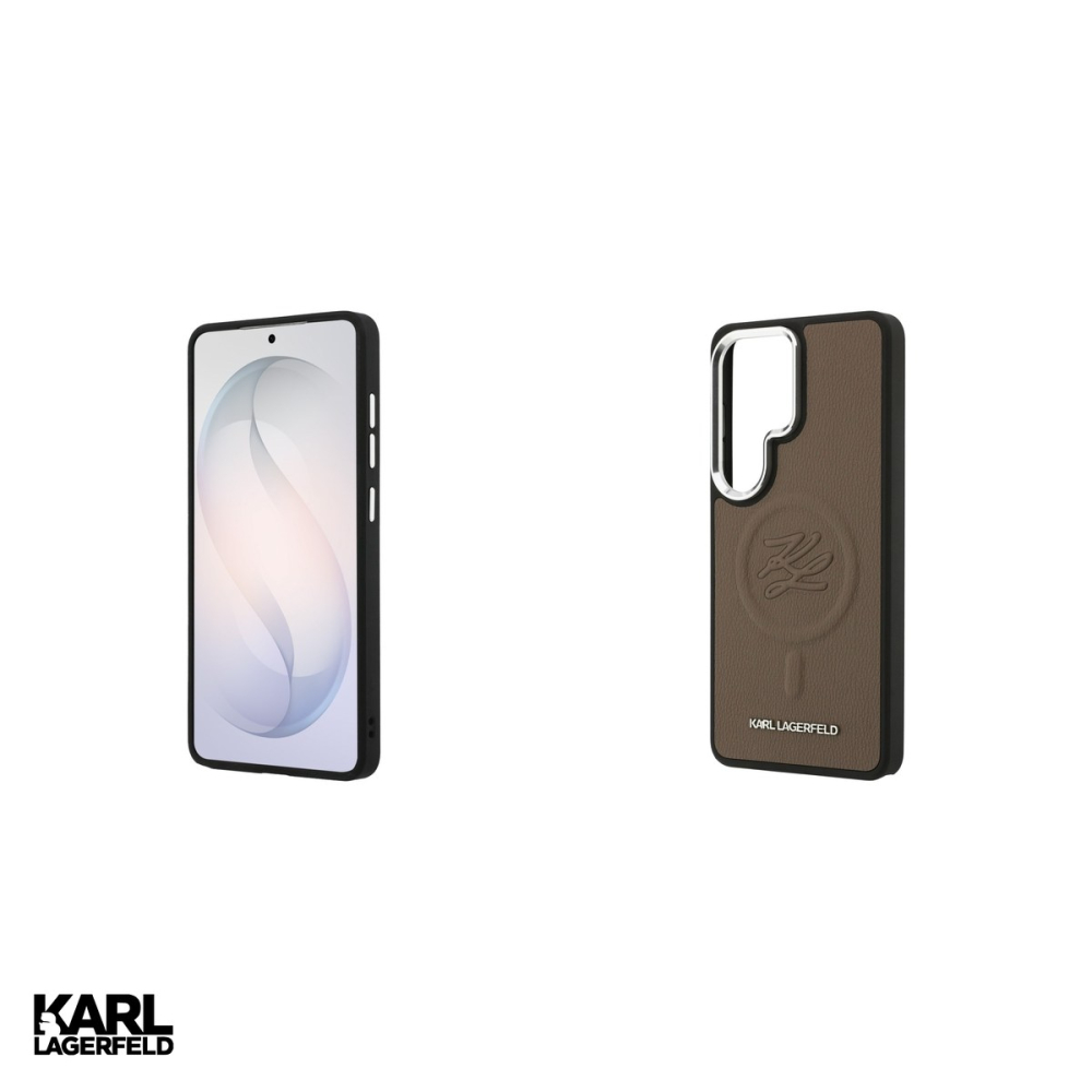 Husa Karl Lagerfeld Embossed Ring Initials pentru Samsung Galaxy S26 Ultra, Carcasa magnetica, Maro [5]
