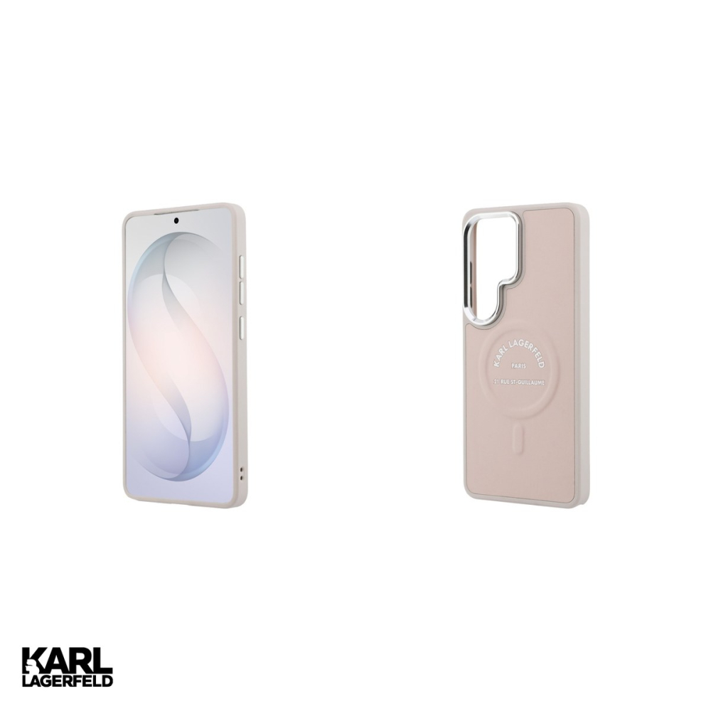 Husa Karl Lagerfeld Embossed Ring Rsg Logo pentru Samsung Galaxy S26 Ultra, Carcasa magnetica, Roz [5]