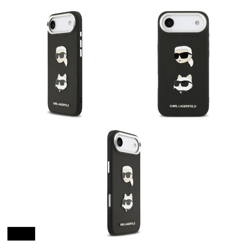 Husa Karl Lagerfeld Fw Grained Karl & pentru iPhone 17 Air, Carcasa, Negru [4]