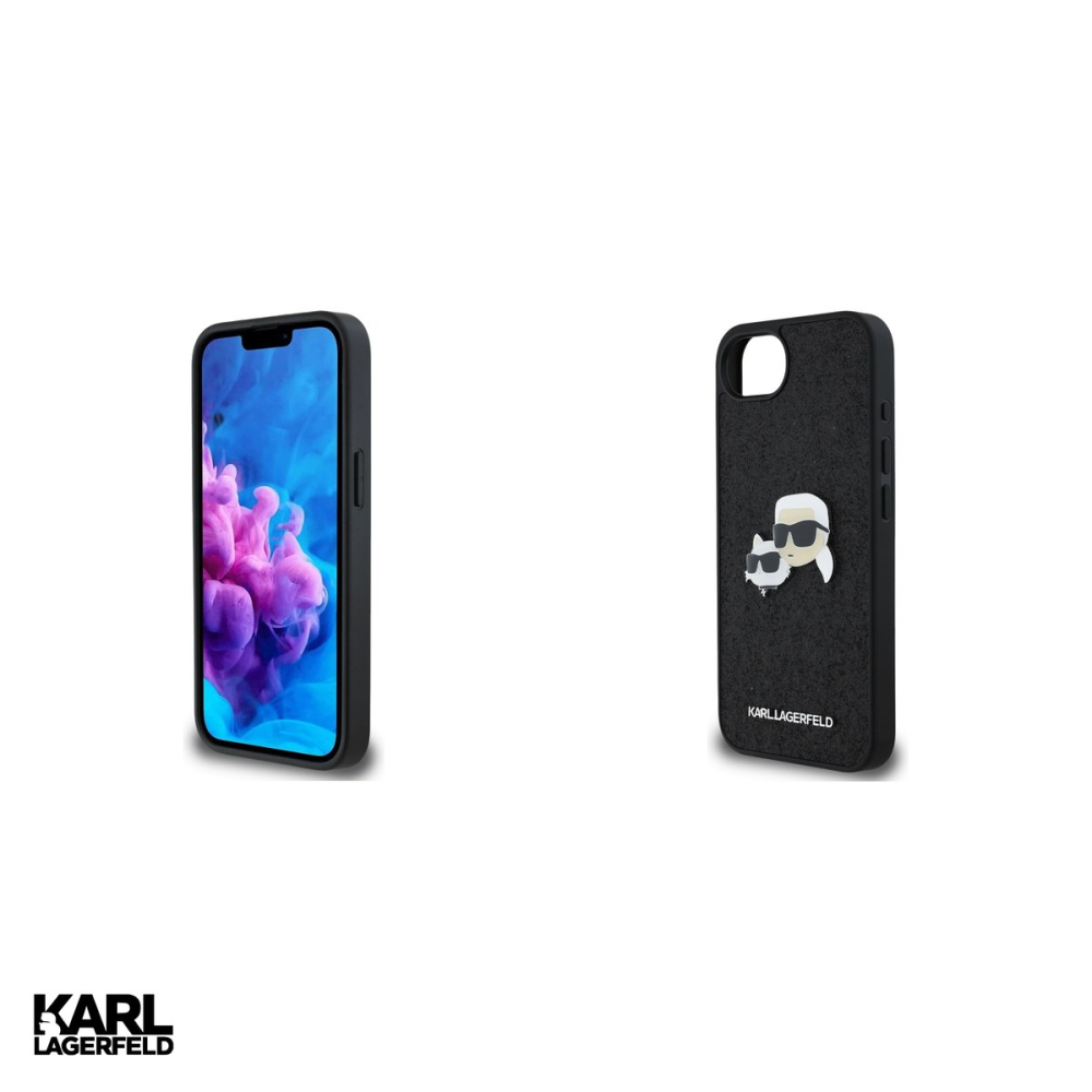 Husa Karl Lagerfeld Hc Fixed Glitter K&c pentru iPhone 16e, Carcasa, Negru [5]