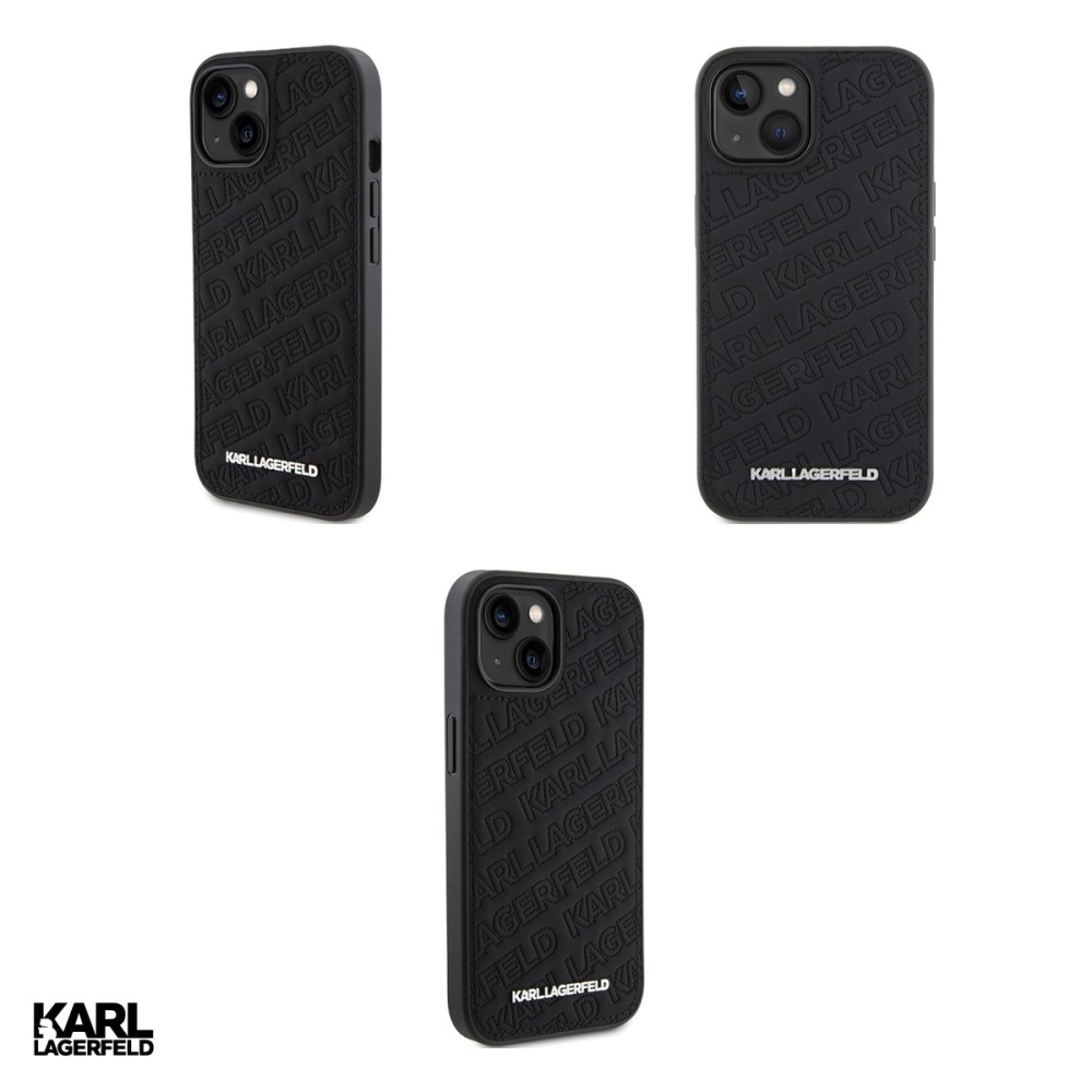 Husa Karl Lagerfeld Hc Quilted K Pattern pentru iPhone 15, Carcasa, Negru [4]