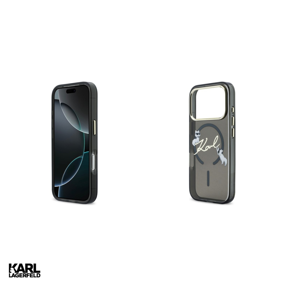 Husa Karl Lagerfeld Iml Choupettes Karl pentru iPhone 17 Pro, Carcasa magnetica, Negru [5]