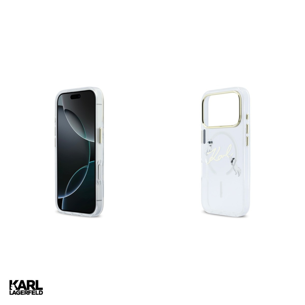 Husa Karl Lagerfeld Iml Choupettes Karl pentru iPhone 17 Pro, Carcasa magnetica, Transparent [5]