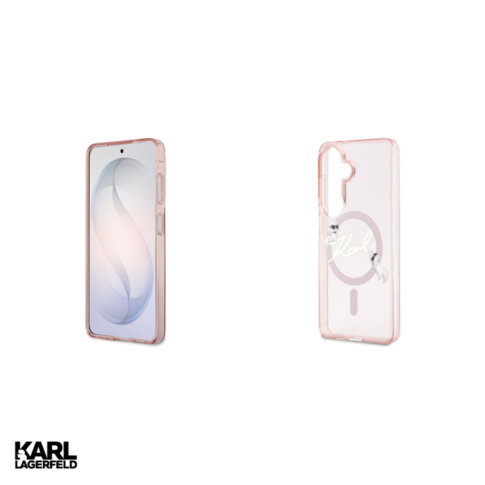 Husa Karl Lagerfeld Iml Kc Script pentru Samsung Galaxy S26, Carcasa magnetica, Roz [5]