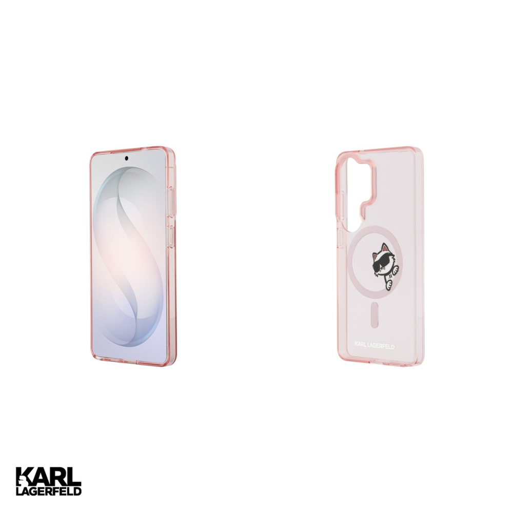Husa Karl Lagerfeld Iml Peekaboo Choupette pentru Samsung Galaxy S26 Ultra, Carcasa magnetica, Roz [5]