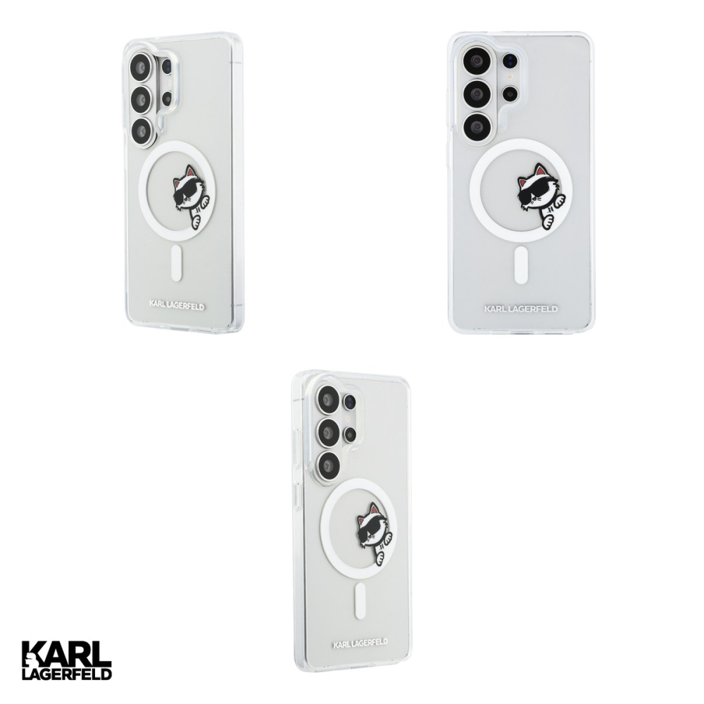 Husa Karl Lagerfeld Iml Peekaboo Choupette pentru Samsung Galaxy S26 Ultra, Carcasa magnetica, Transparent [4]