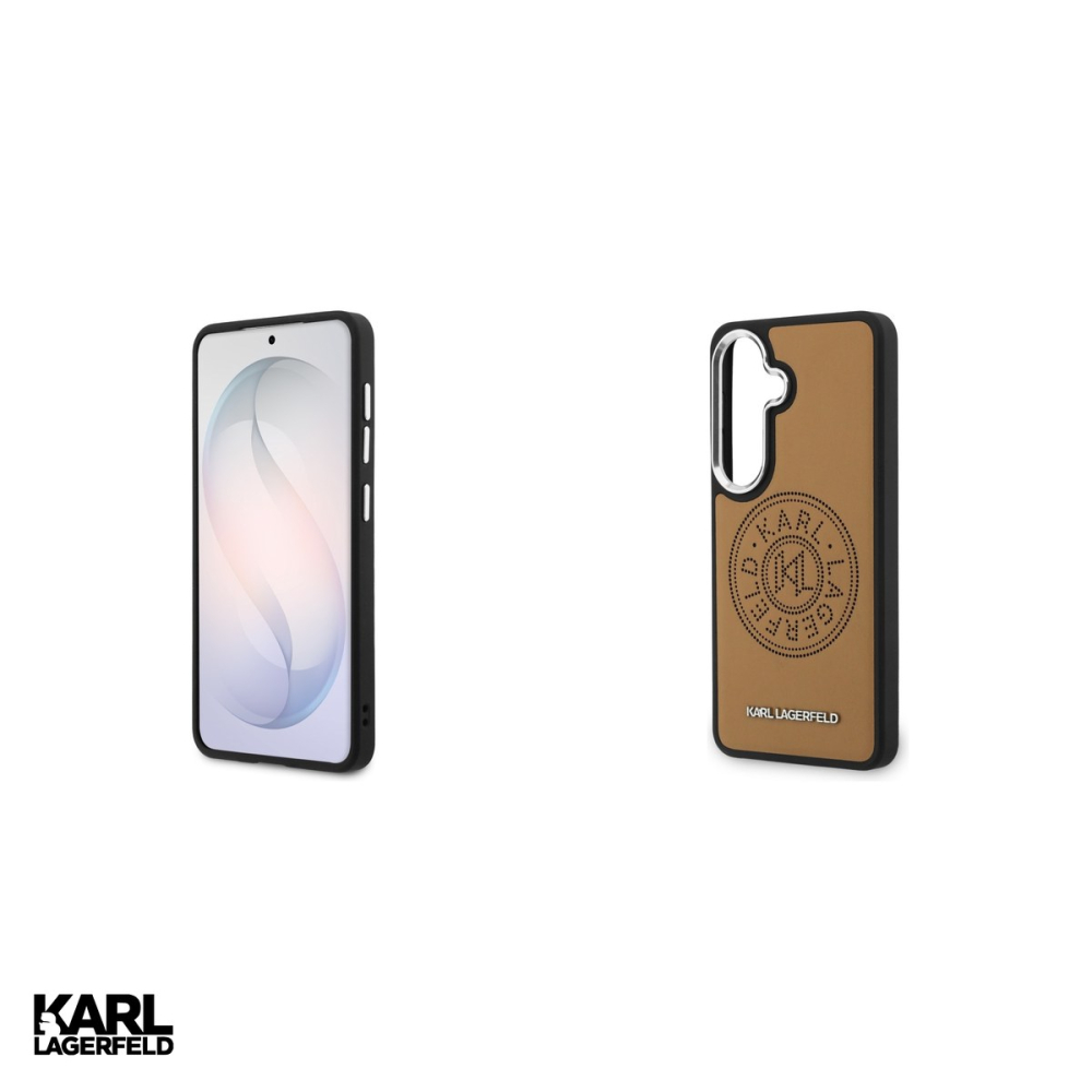 Husa Karl Lagerfeld Perforated Kl pentru Samsung Galaxy S26, Carcasa magnetica, Maro [5]