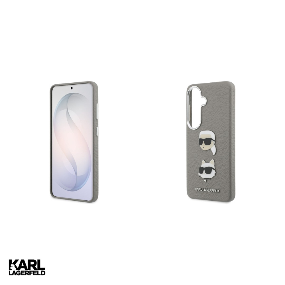 Husa Karl Lagerfeld Saffiano Double Heads pentru Samsung Galaxy S26, Carcasa magnetica, Argintiu [5]