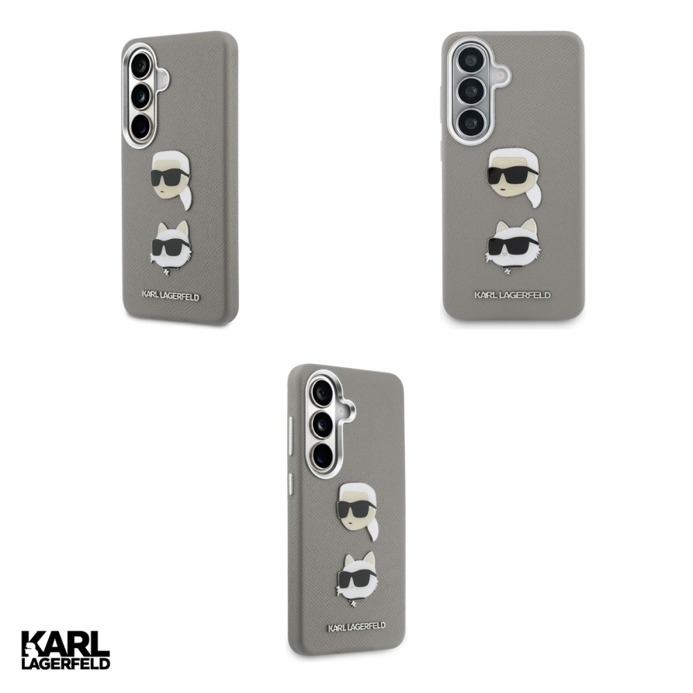 Husa Karl Lagerfeld Saffiano Double Heads pentru Samsung Galaxy S26, Carcasa magnetica, Argintiu [4]