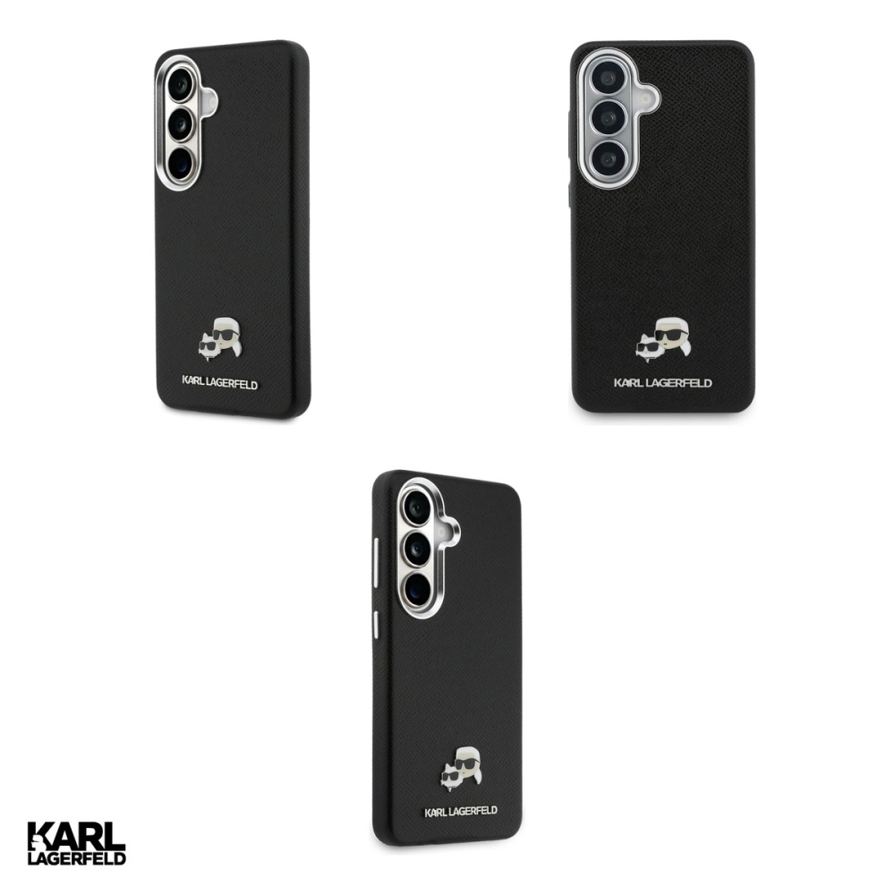 Husa Karl Lagerfeld Saffiano Kc Metal Logo pentru Samsung Galaxy S26, Carcasa magnetica, Negru [4]