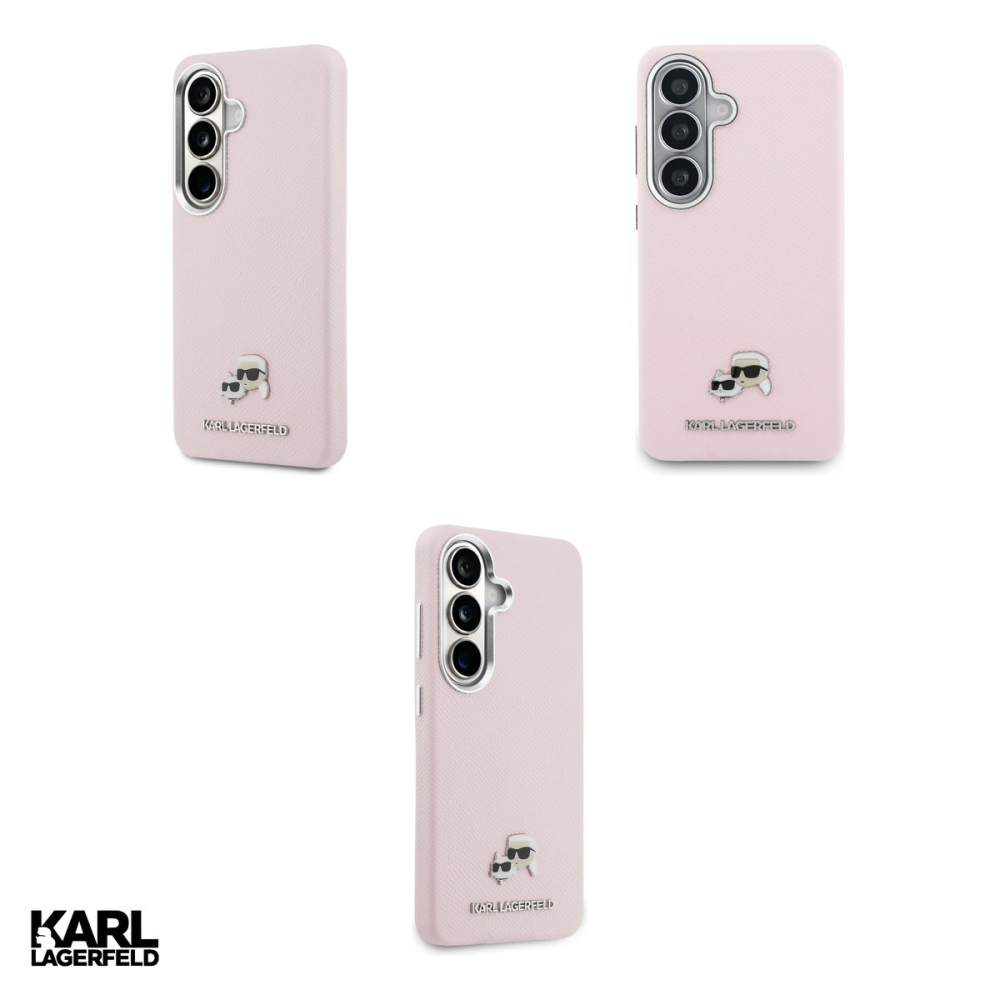 Husa Karl Lagerfeld Saffiano Kc Metal Logo pentru Samsung Galaxy S26, Carcasa magnetica, Roz [4]