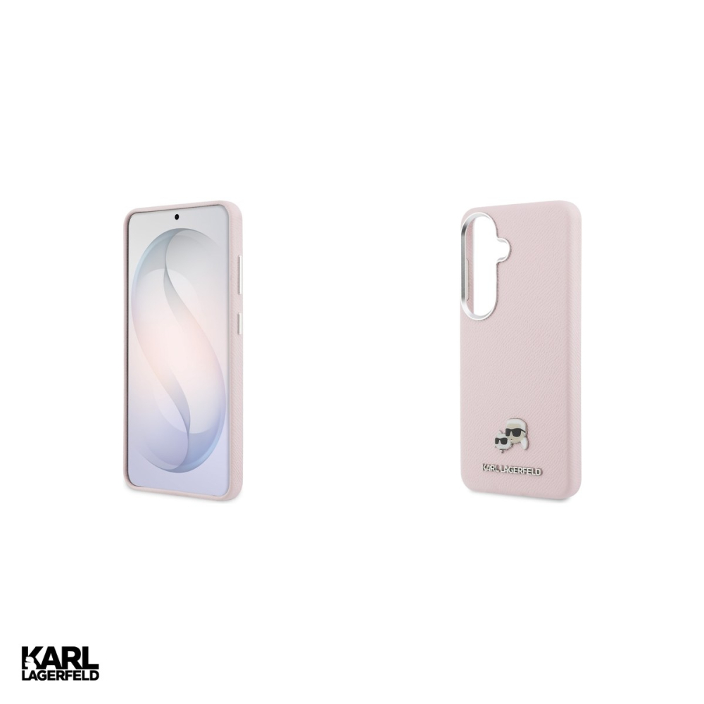 Husa Karl Lagerfeld Saffiano Kc Metal Logo pentru Samsung Galaxy S26 Plus, Carcasa magnetica, Roz [5]