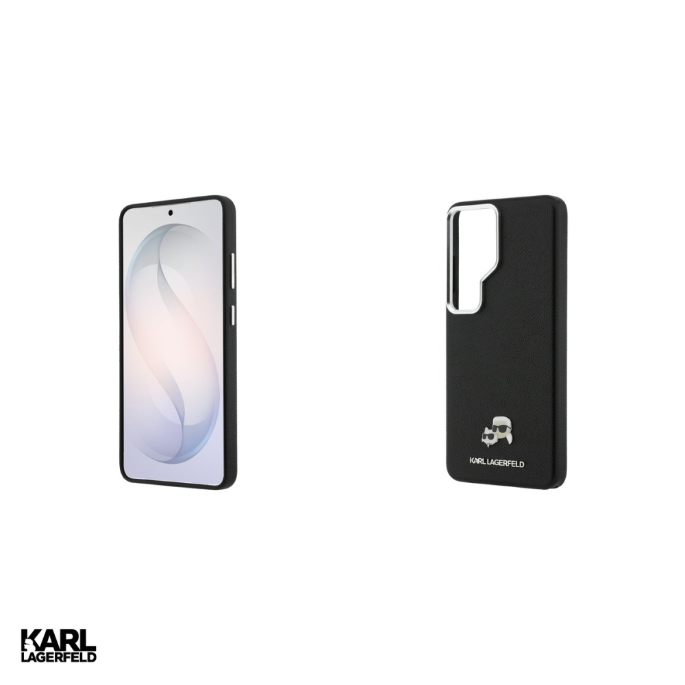Husa Karl Lagerfeld Saffiano Kc Metal Logo pentru Samsung Galaxy S26 Ultra, Carcasa magnetica, Negru [5]