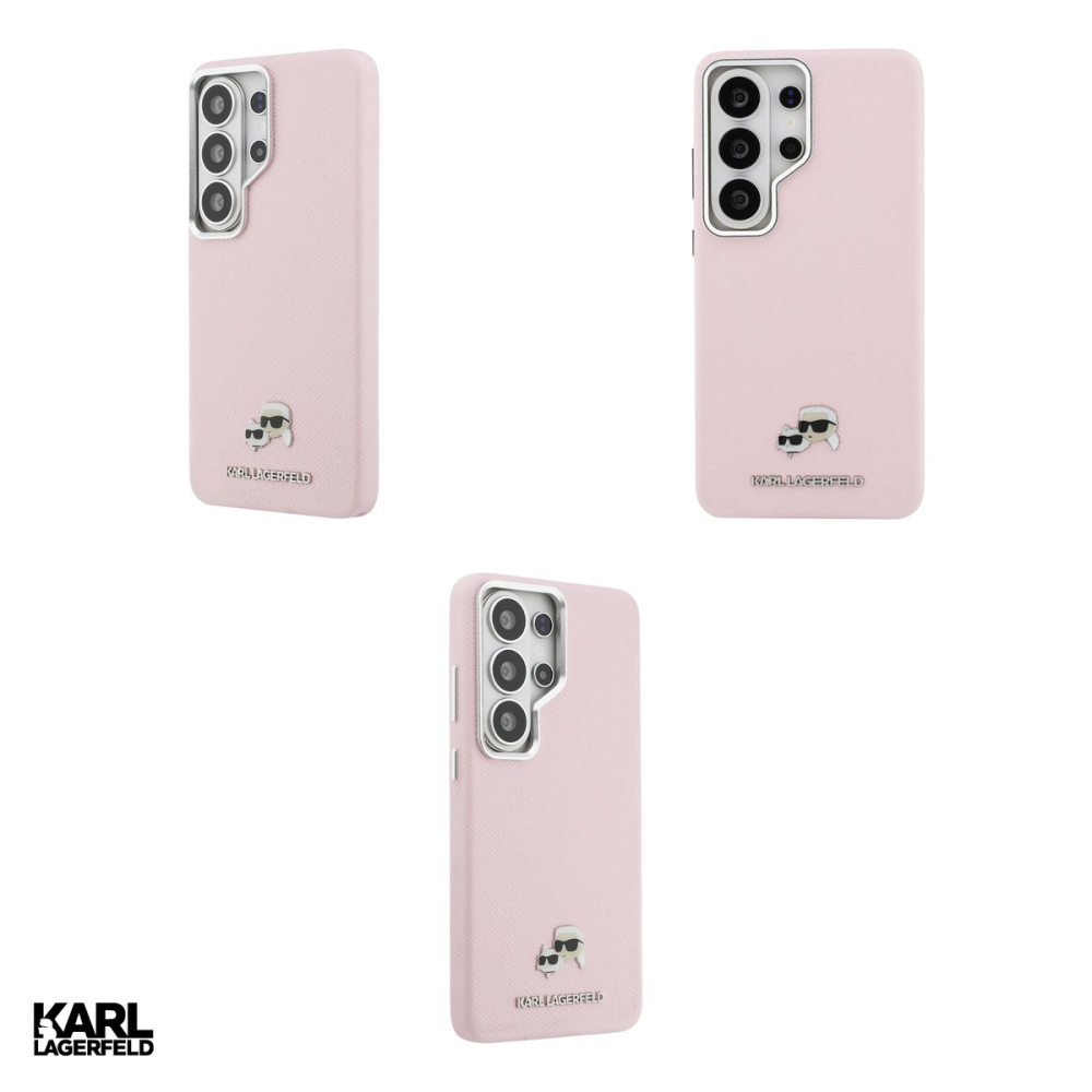Husa Karl Lagerfeld Saffiano Kc Metal Logo pentru Samsung Galaxy S26 Ultra, Carcasa magnetica, Roz [4]