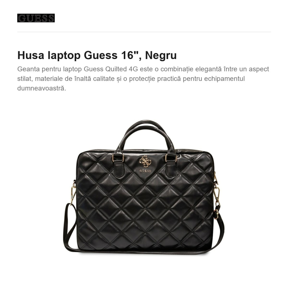 Husa laptop Guess 16", Negru [2]