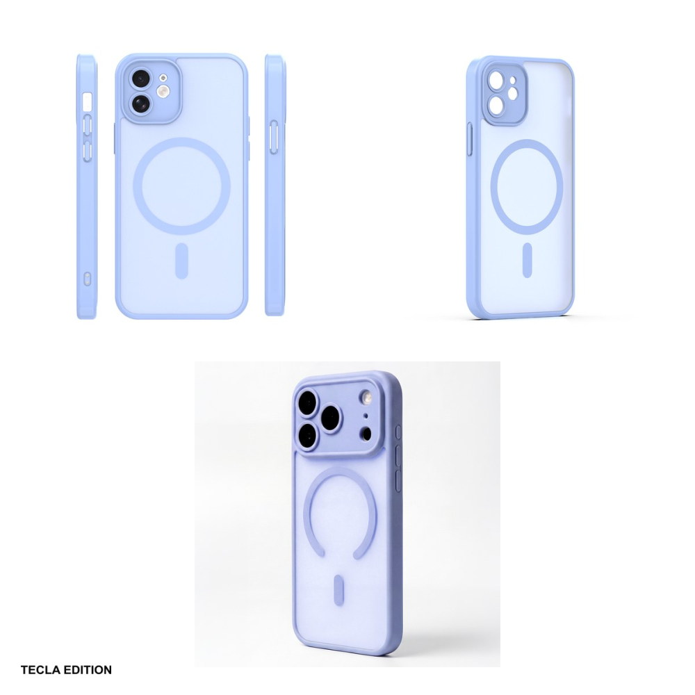 Husa Mag Matt pentru Apple iPhone 12, Carcasa magnetica, Albastru deschis [4]